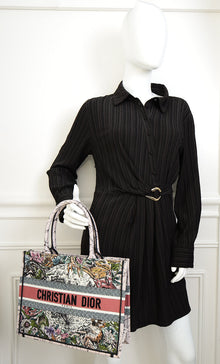 Christian Dior Multicolor Constellation Embroidery Book Tote Medium Bag w/USH Initials