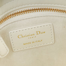 Christian Dior White Crystal & Pearl Embroidered Chain Mini Lady Dior Bag