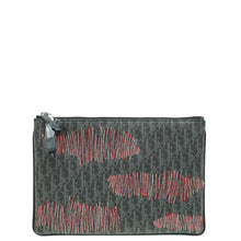 Christian Dior Dark Grey Oblique Zip Pouch