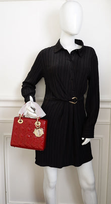 Christian Dior Red Lady Dior Small Bag