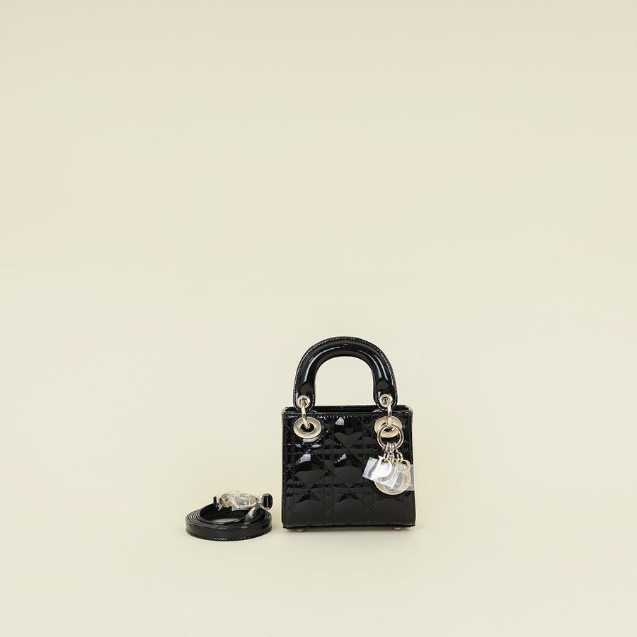 Christian Dior Black Micro Lady Dior Bag