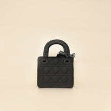 Christian Dior So Black Ultramatte Lady Dior Mini Chain Bag W/ Twilly