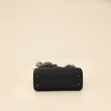 Christian Dior So Black Ultramatte Lady Dior Mini Chain Bag W/ Twilly