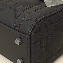 Christian Dior So Black Ultramatte Lady Dior Mini Chain Bag W/ Twilly