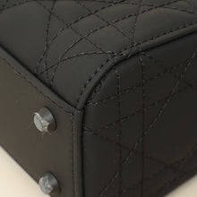 Christian Dior So Black Ultramatte Lady Dior Mini Chain Bag W/ Twilly