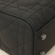 Christian Dior So Black Ultramatte Lady Dior Mini Chain Bag W/ Twilly