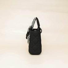 Christian Dior So Black Ultramatte Lady Dior Mini Chain Bag W/ Twilly