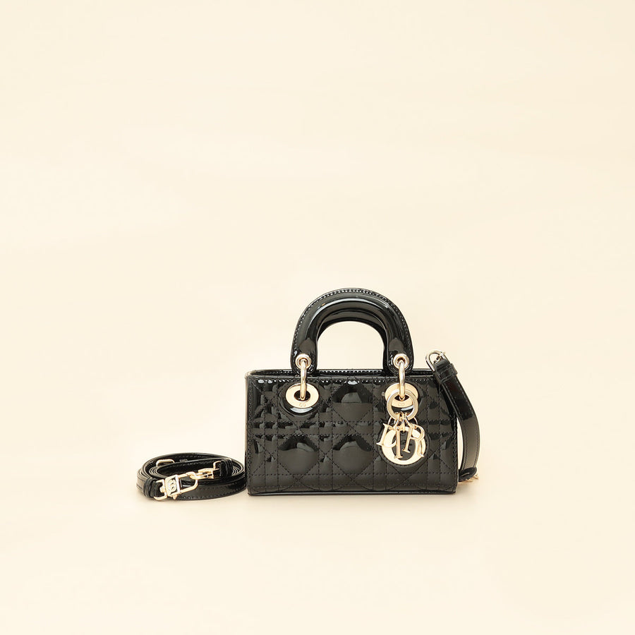 Christian Dior Black Lady D-joy Micro Bag