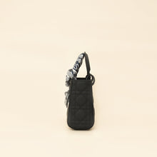 Christian Dior So Black Ultramatte Lady Dior Mini Chain Bag W/ Twilly