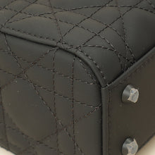 Christian Dior So Black Ultramatte Lady Dior Mini Chain Bag W/ Twilly