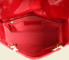 Christian Dior Cherry Red Lady Dior Mini Chain Bag W/ Twilly