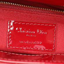 Christian Dior Cherry Red Lady Dior Mini Chain Bag W/ Twilly