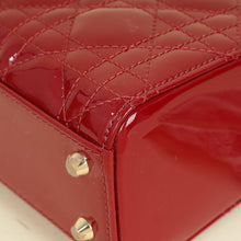 Christian Dior Cherry Red Lady Dior Mini Chain Bag W/ Twilly