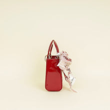 Christian Dior Cherry Red Lady Dior Mini Chain Bag W/ Twilly