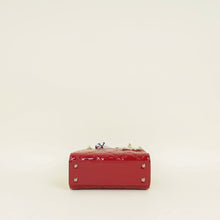 Christian Dior Red Lady Dior Mini Chain Bag w/ Twilly