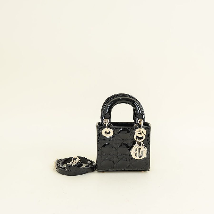 Christian Dior Black Lady Dior Micro Bag