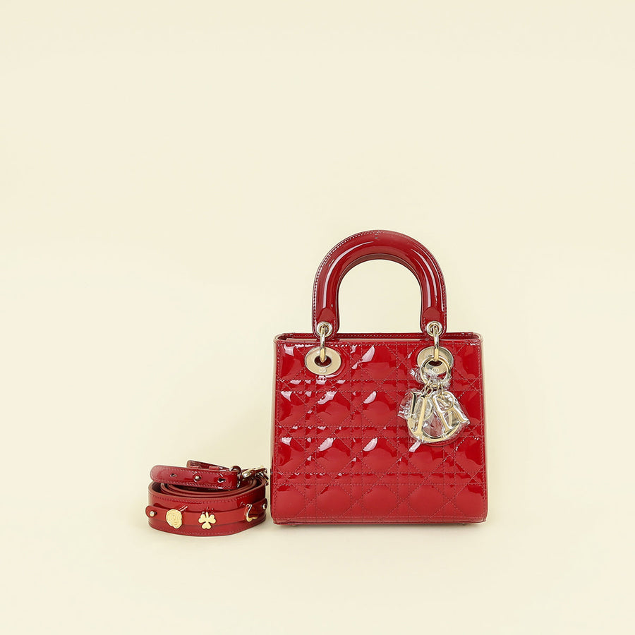 Christian Dior Red My ABCDior Lady Dior Small Bag