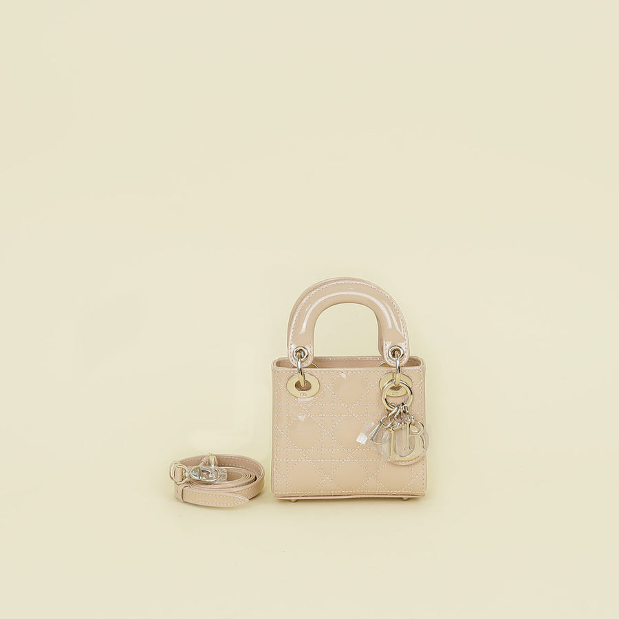 Christian Dior Nude Micro Lady Dior Bag
