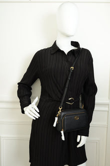 Christian Dior Black Caro Double Pouch Camera Bag