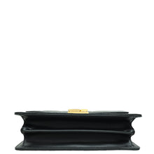 Christian Dior Black Ange Macrocannage Medium Top Handle Bag