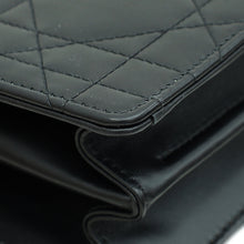 Christian Dior Black Ange Macrocannage Medium Top Handle Bag