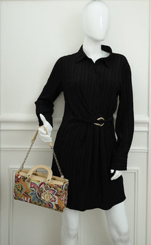 Christian Dior Multicolor Lady D-Joy Medium Raffai Albero della Vita Embroidery Bag