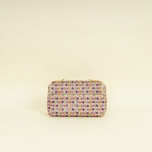 Christian Dior Gold Multicolor Caro Embellished Small Flap Bag