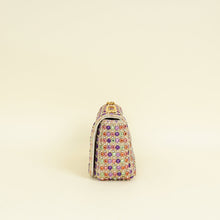Christian Dior Gold Multicolor Caro Embellished Small Flap Bag