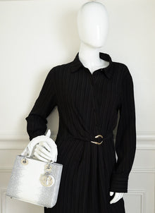 Christian Dior White Ombre Lizard Lady Dior Small Bag
