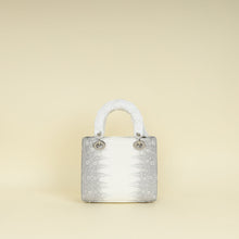 Christian Dior White Ombre Lizard Lady Dior Small Bag