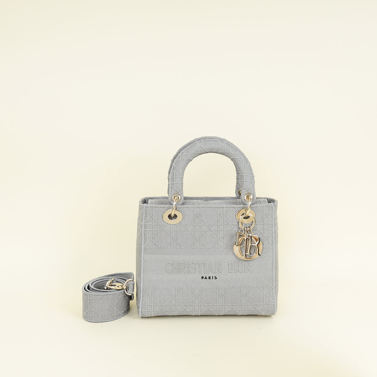 Christian Dior Gray Lady D-Lite Medium Bag