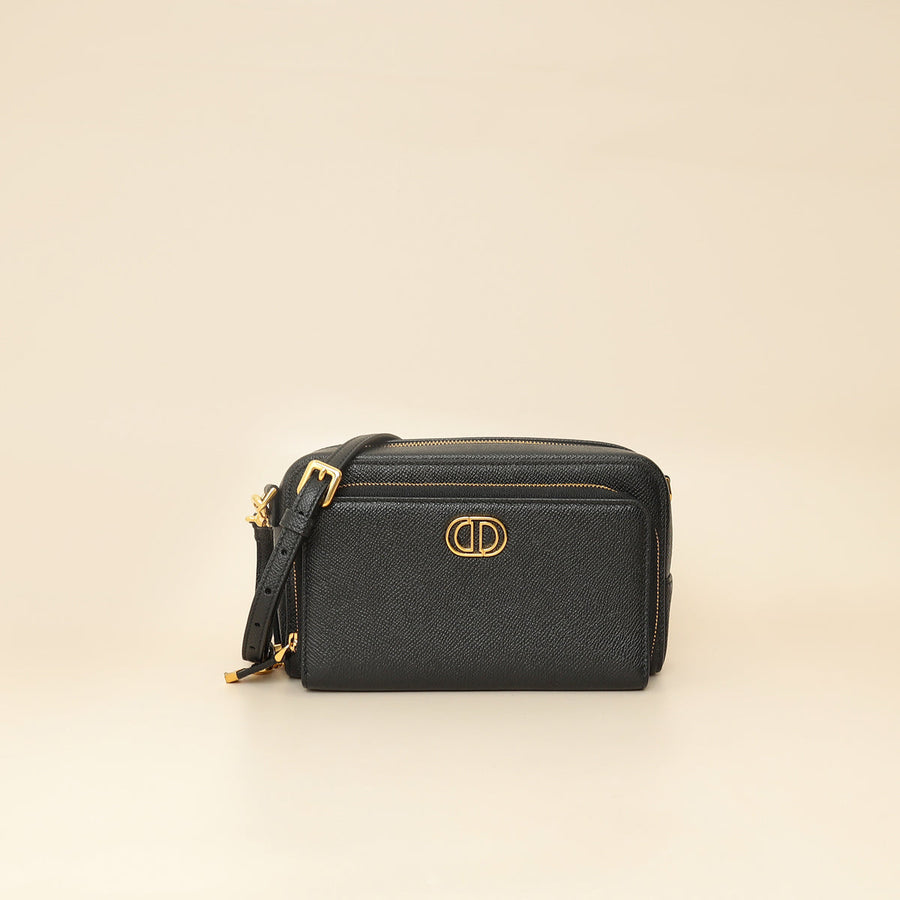Christian Dior Black Caro Double Pouch Camera Bag