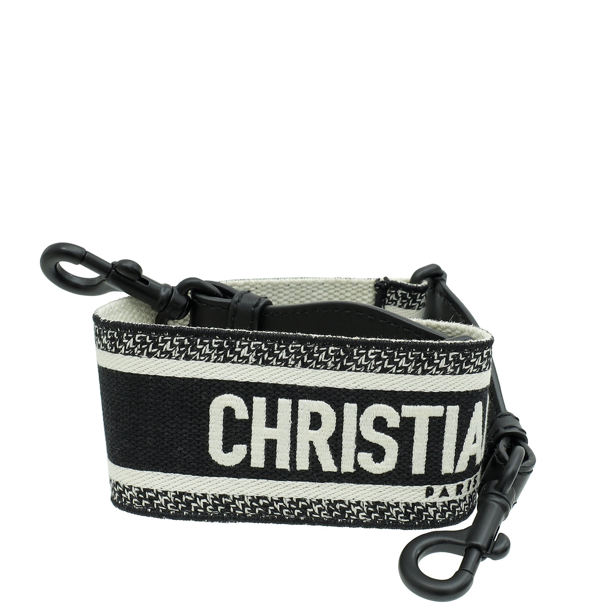 Christian Dior Bicolor Christian Dior Paris Embroidery Shoulder Strap