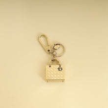 Christian Dior Gold Lady Dior Keychain Bag Charm