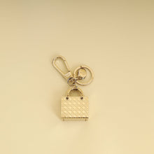 Christian Dior Gold Lady Dior Keychain Bag Charm