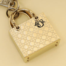 Christian Dior Gold Lady Dior Keychain Bag Charm