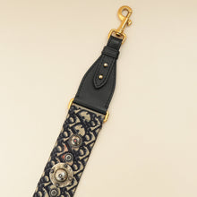 Christian Dior Navy Blue Signature Dior Vintage Oblique Medallion Bag Strap
