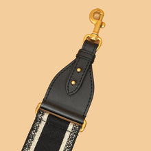 Christian Dior Black Embroidery 6cm Shoulder Strap