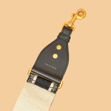 Christian Dior Black Embroidery 6cm Shoulder Strap