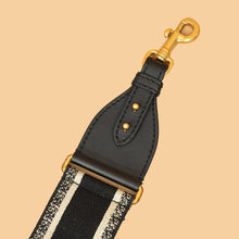 Christian Dior Black Embroidery 6cm Shoulder Strap