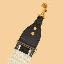 Christian Dior Black Embroidery 6cm Shoulder Strap
