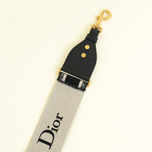 Christian Dior Bicolor "Christian Dior Paris" Embroidery Shoulder Strap