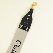 Christian Dior Bicolor "Christian Dior Paris" Embroidery Shoulder Strap