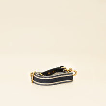 Christian Dior Navy Blue 'Christian Dior' Embroidery Adjustable Shoulder Strap