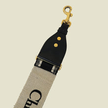 Christian Dior Bicolor Logo Embroidery Shoulder Strap