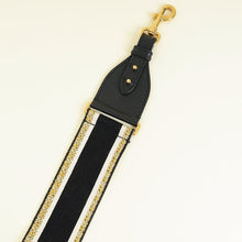 Christian Dior Bicolor Embroidery Shoulder Strap