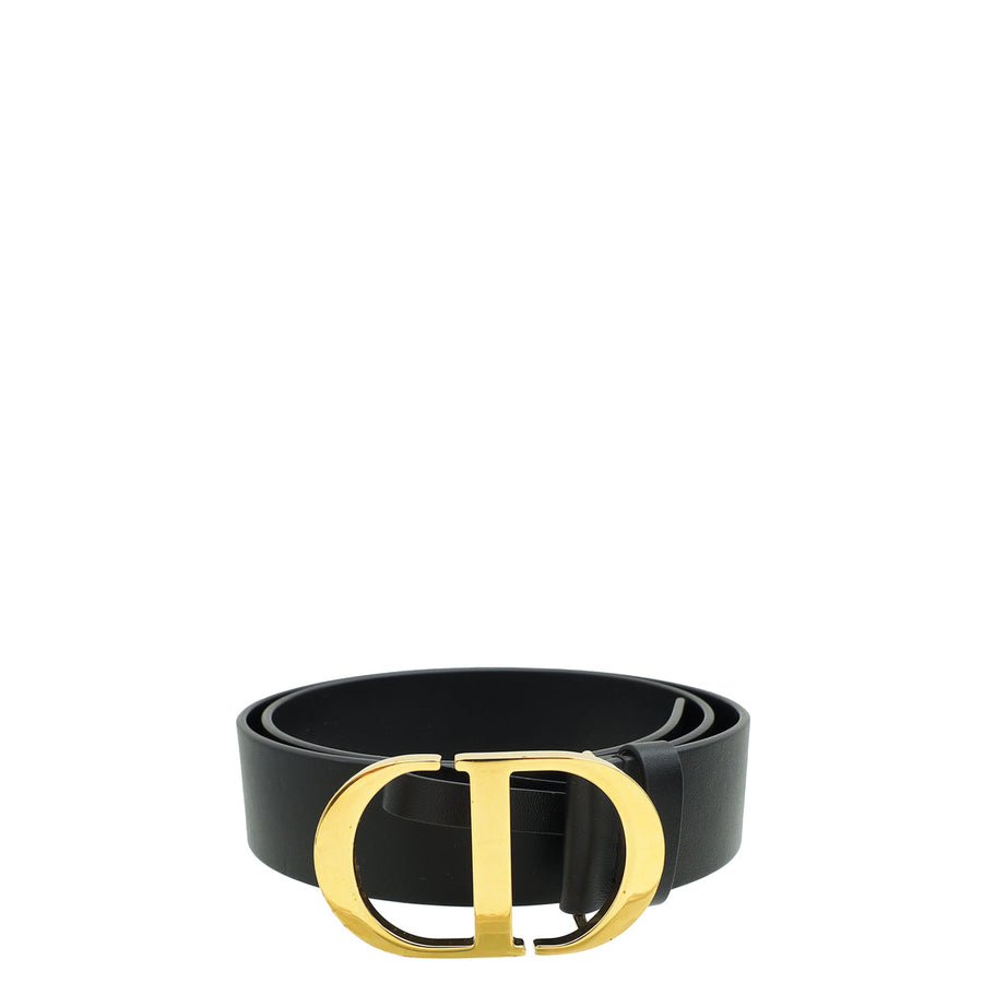 Christian Dior Black 30 Montaigne 35mm Belt