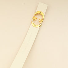 Christian Dior White 30 Montaigne Avenue Belt