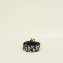 Christian Dior Navy Blue Oblique Diorquake 35mm Buckle Belt