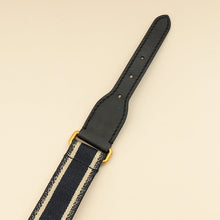 Christian Dior Navy Blue Jacquard Logo Oblique CD Waist Belt